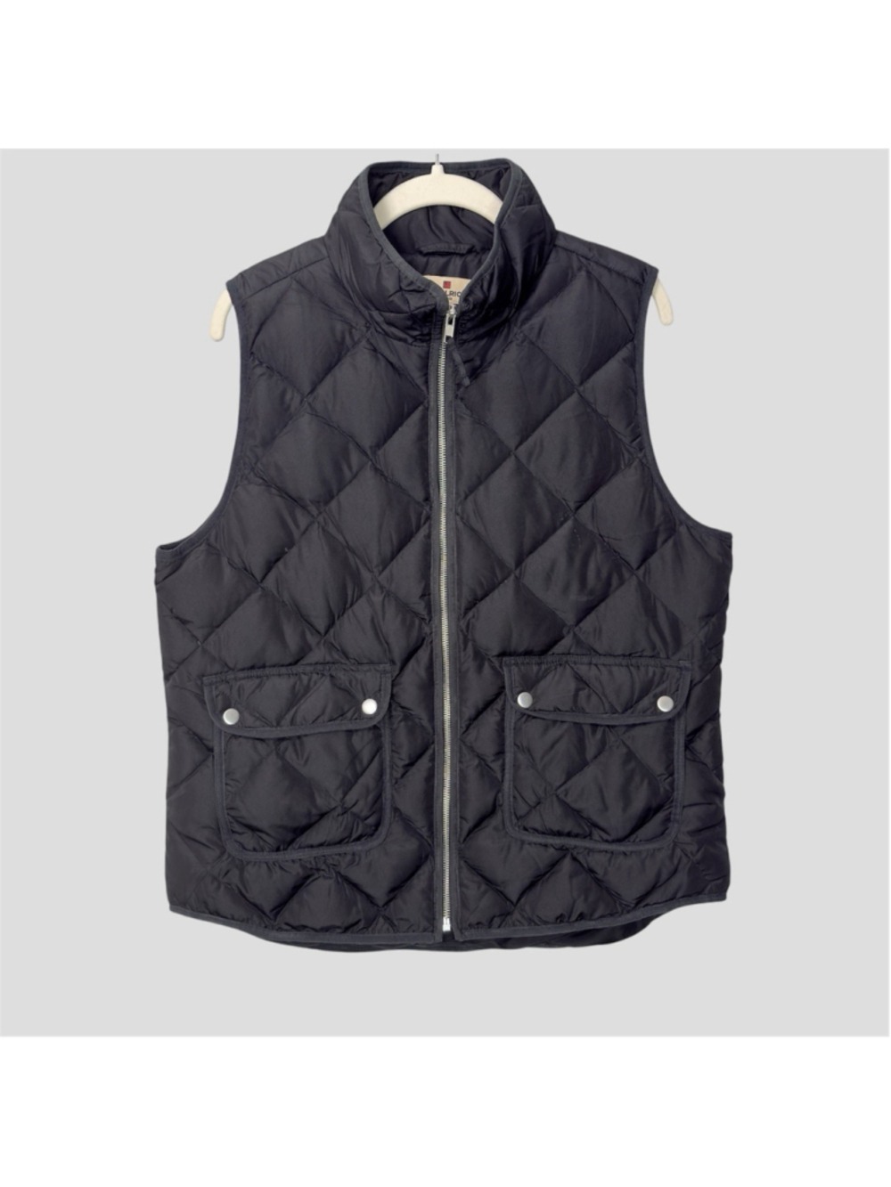 90s Woolrich Black Diamond Quilted Down Equestrian Vest Women's L Fits M - Picture 4 of 11